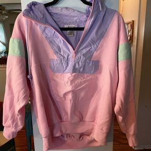 Vintage LAVON by Cheerful Corp 80s Pastel Pullover Jacket Size Medium